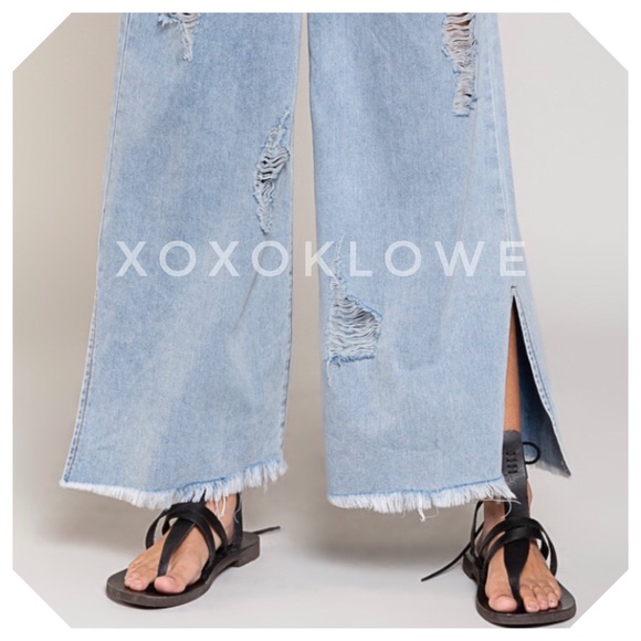 POL 90’s Distressed Drawstring Waist Denim Jeans - Picture 7 of 15